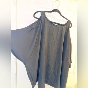 Black Cold Shoulder Top